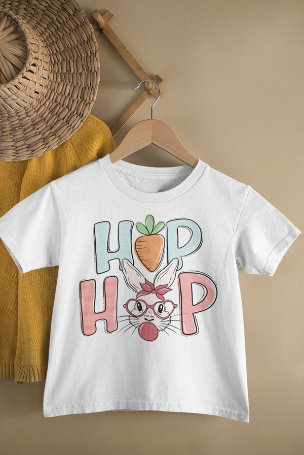 Children's Easter Tshirt, Easter Bunny tshirt, Easter tshirts, easter gift ideas, Kids easter shirts, my first easter tshirt, hop hop Tshirt - little crafty souls