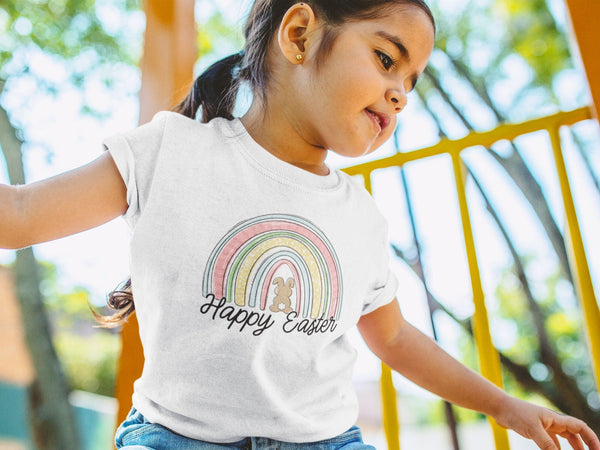 Children's Easter Tshirt, Easter Bunny tshirt, Easter tshirts, easter gift ideas, Kids easter shirts, my first easter tshirt, Rainbow Tshirt - little crafty souls