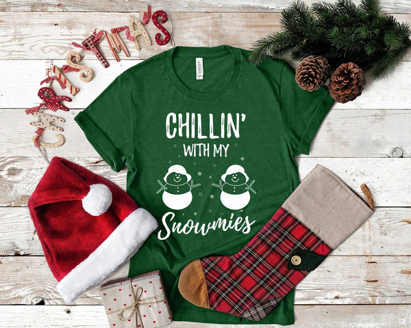 Chillin With My Snomies Christmas Tshirt - little crafty souls