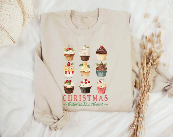 Christmas calories dont count christmas sweater - little crafty souls