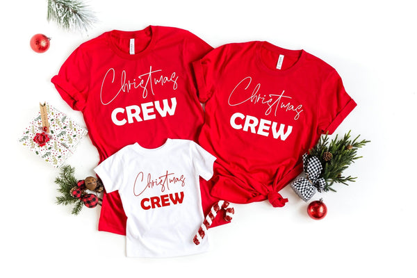 Christmas Crew Christmas Tshirts, Matching Family Christmas Tshirts - little crafty souls