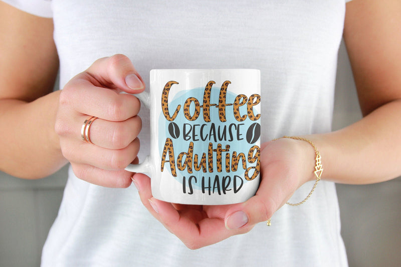 Coffee because adulting is hard, funny mug, office gift, offensive mug, gift for her, joke mugs, sassy mug - little crafty souls