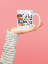 Coffee because adulting is hard, funny mug, office gift, offensive mug, gift for her, joke mugs, sassy mug - little crafty souls