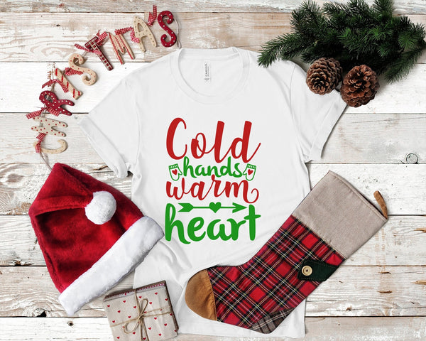 Cold Hands Warm Heart Christmas Tshirt - little crafty souls