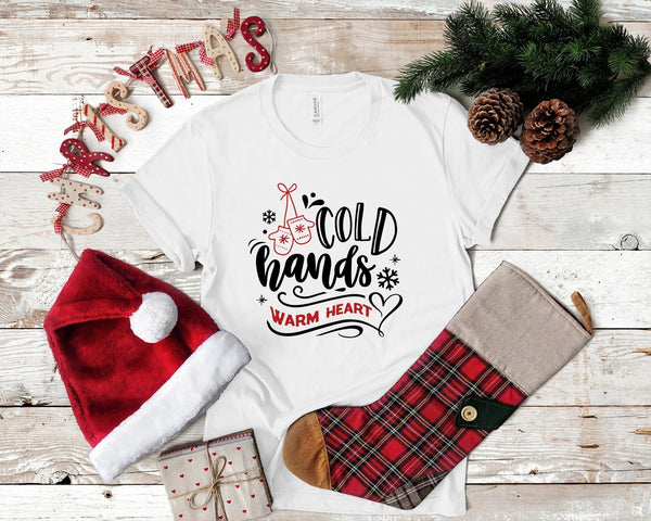 Cold Hands Warm Heart Christmas Tshirt - little crafty souls