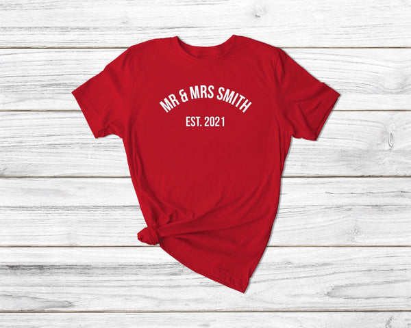 Customisable Mr And Mrs Tshirts - little crafty souls