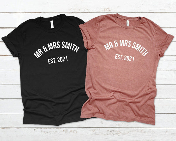 Customisable Mr And Mrs Tshirts - little crafty souls