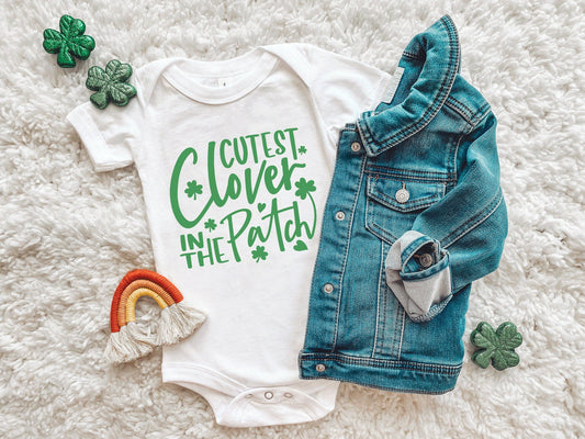 Cutest Clover In The Patch Kids Tshirt/Baby Grow - little crafty souls