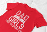 Dad Of Girls #Outnumbered Tshirt - little crafty souls