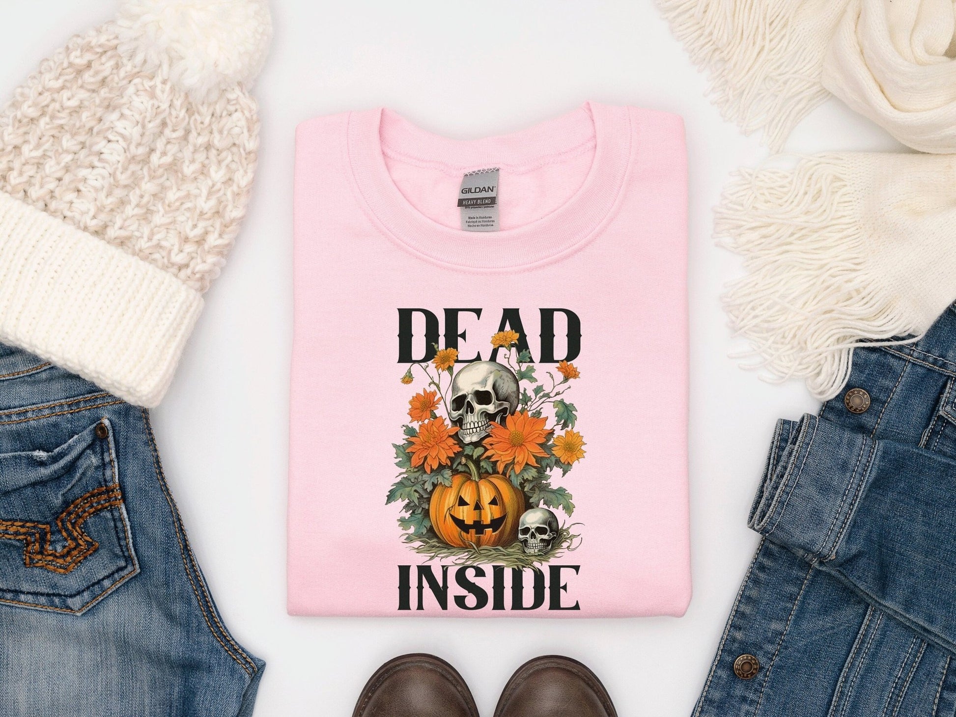 Dead Inside Sweatshirt Vintage Halloween Sweatshirt - little crafty souls