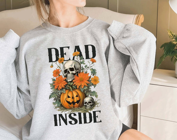 Dead Inside Sweatshirt Vintage Halloween Sweatshirt - little crafty souls