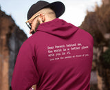 Dear Person Behind Me Hoodie - Personalised Be Kind Message Hoody - Mental Health Awareness Hoodie, to the person behind me hoody - little crafty souls