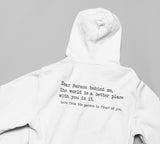 Dear Person Behind Me Hoodie - Personalised Be Kind Message Hoody - Mental Health Awareness Hoodie, to the person behind me hoody - little crafty souls