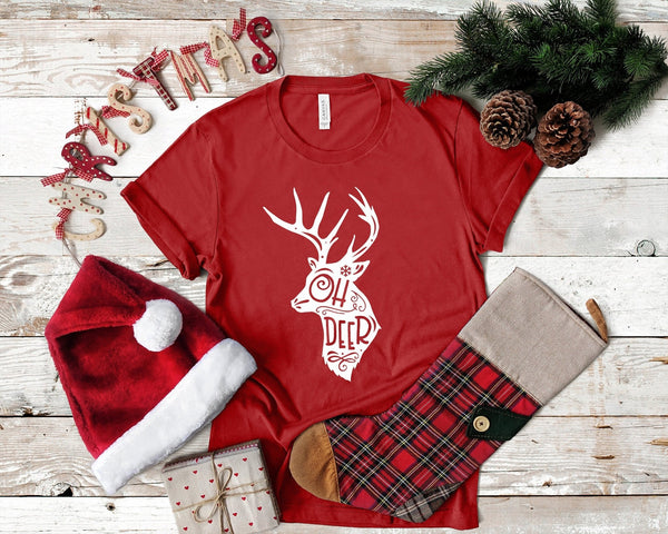 Deer Reindeer Funny Christmas Tshirt - little crafty souls