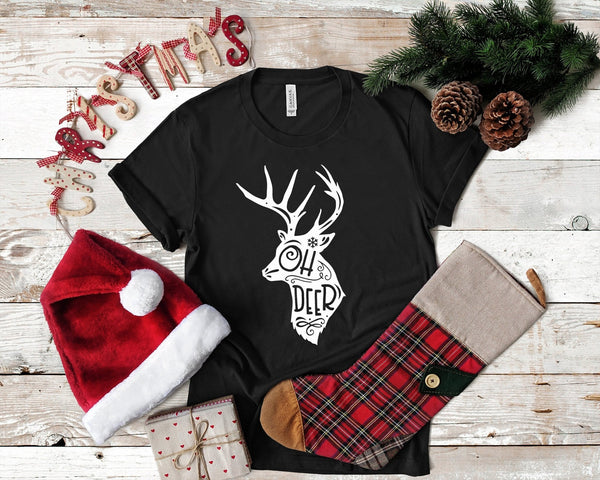 Deer Reindeer Funny Christmas Tshirt - little crafty souls