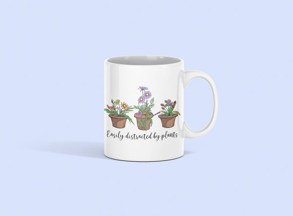 Easily distracted by plants, Garden mug, Gardening, Spring mug. - little crafty souls