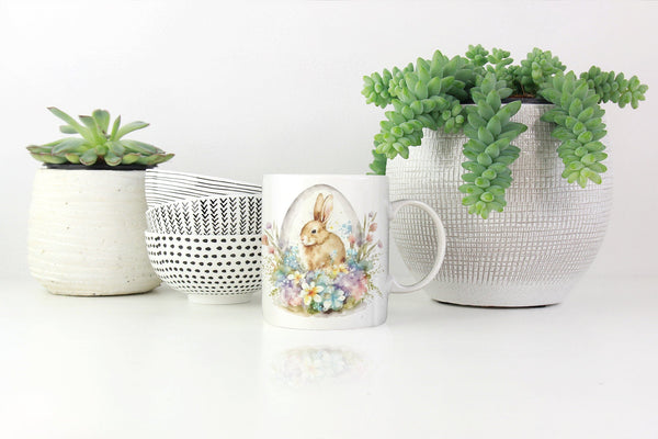 Easter Bunny Mug, Spring mug, Easter, Spring - little crafty souls