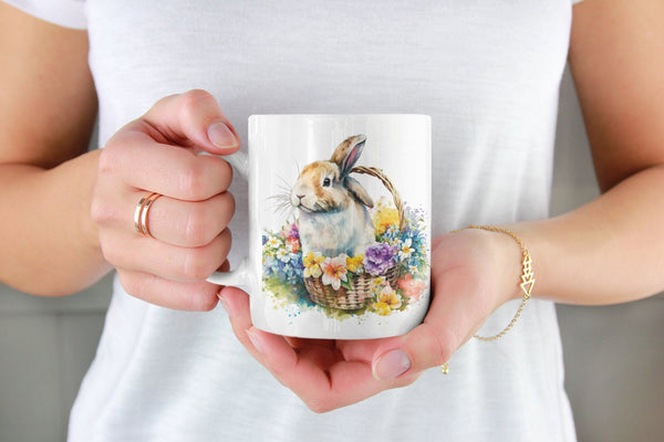 Easter Bunny Mug, Spring mug, Easter, Spring - little crafty souls