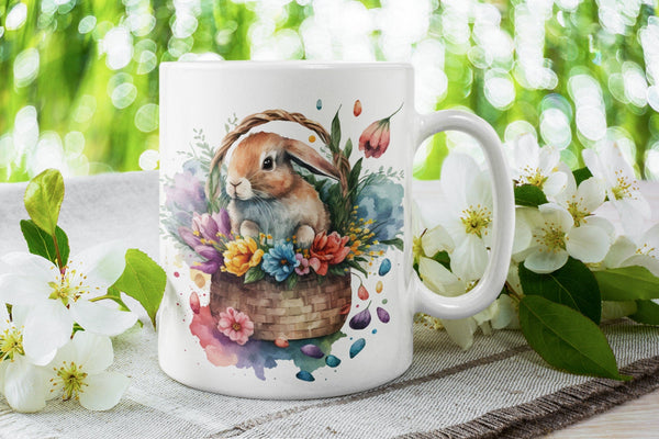 Easter Bunny Mug, Spring mug, Easter, Spring - little crafty souls