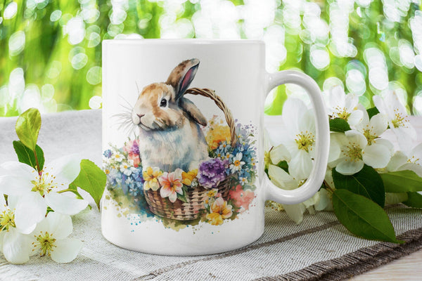 Easter Bunny Mug, Spring mug, Easter, Spring - little crafty souls