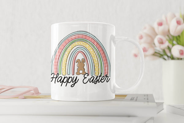 Easter Rainbow Bunny Mug, Spring mug, Easter, Spring - little crafty souls