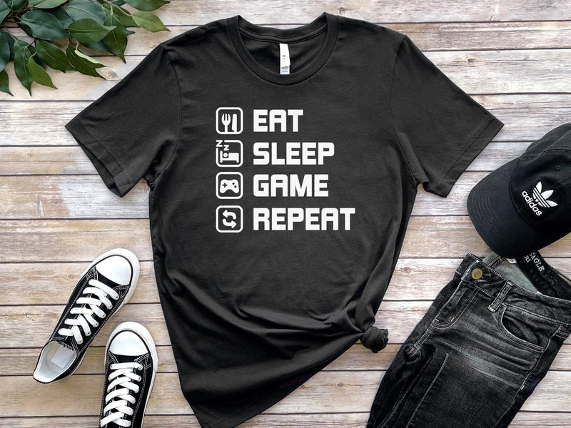 Eat Sleep Game Repeat Shirt - little crafty souls