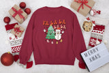 Fa La La La christmas sweater, christmas jumper uk, retro christmas jumper, vintage christmas sweatshirt, groovy xmas sweater - little crafty souls