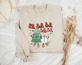 Fa La La La christmas sweater, christmas jumper uk, retro christmas jumper, vintage christmas sweatshirt, groovy xmas sweater - little crafty souls