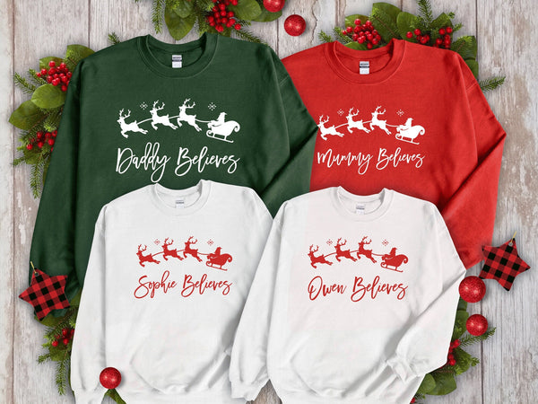 Family Christmas we believe jumpers - little crafty souls