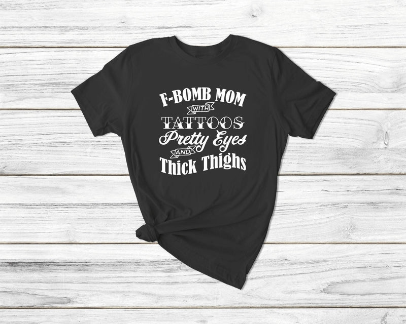 Fbomb Mom With Tattoos Tshirt - little crafty souls