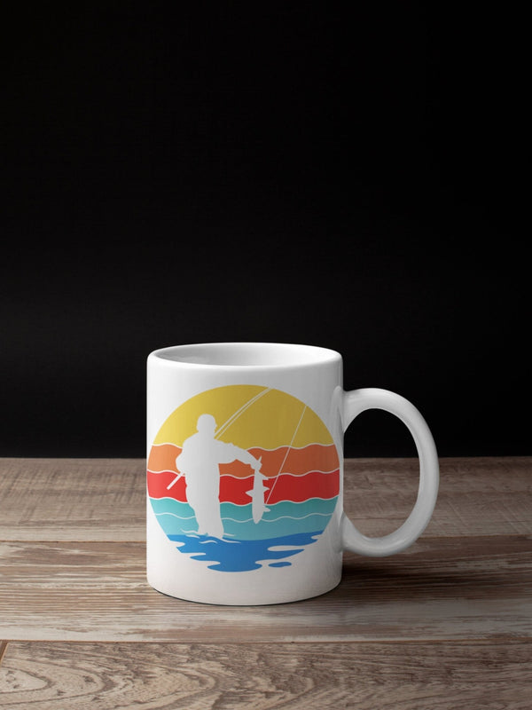 Fishing Silhouette, fishing mug, mug for fishers. - little crafty souls