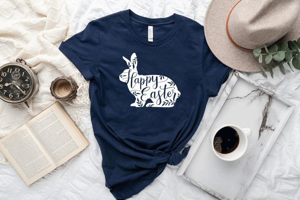 Floral Easter Bunny Tshirt - little crafty souls