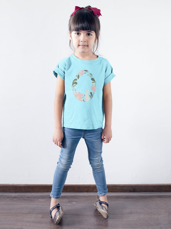 Floral Easter egg Tshirt, Easter Bunny tshirt, Easter tshirts, easter gift ideas, Kids easter shirts, my first easter tshirt, Rabbit Tshirt - little crafty souls