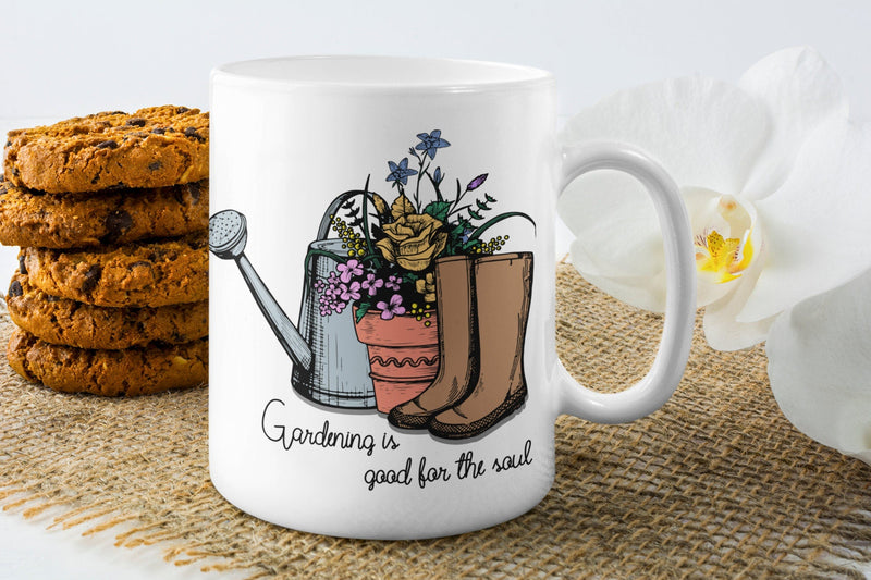 Gardening is good for the soul, Garden mug, Gardening, Spring mug. - little crafty souls