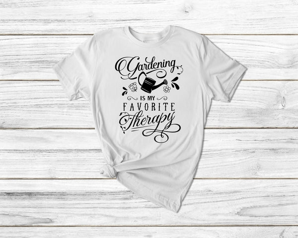 Gardening Is My Fvourite Therapy Tshirt - little crafty souls