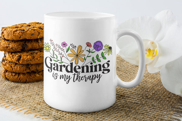 Gardening is my therapy, Garden mug, Gardening, Spring mug. - little crafty souls