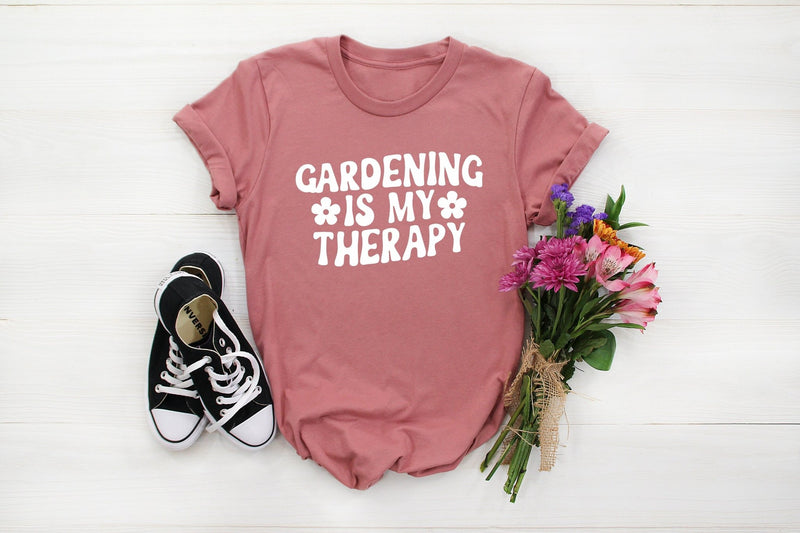 Gardening is my therapy tshirt, gardening shirt, gardeners tshirt, crazy plant lady, gardening tshirt, ladies gift, gifts for her, - little crafty souls