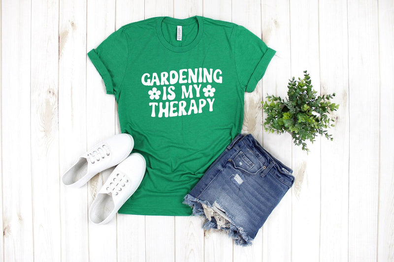 Gardening is my therapy tshirt, gardening shirt, gardeners tshirt, crazy plant lady, gardening tshirt, ladies gift, gifts for her, - little crafty souls