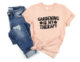 Gardening is my therapy tshirt, gardening shirt, gardeners tshirt, crazy plant lady, gardening tshirt, ladies gift, gifts for her, - little crafty souls