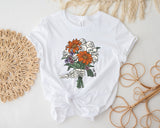 Halloween Flower Bouquet Tshirt - little crafty souls