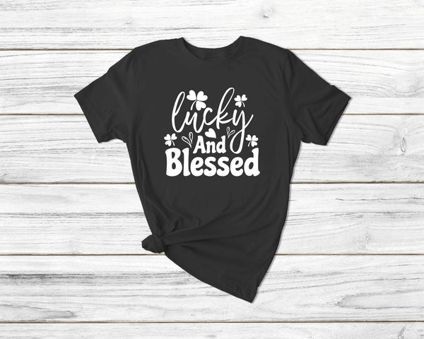 Happy St Patricks day shirts, lucky and blessed shirt, Lucky st patricks day shirt for him, Patrick's Shirt for her paddys day shirt - little crafty souls