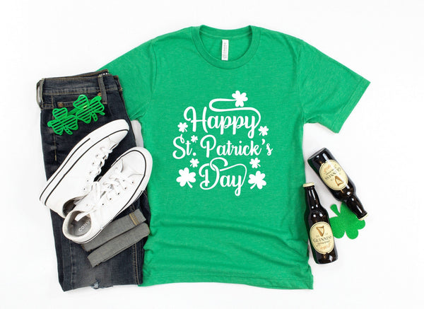 Happy St Patricks day shirts, Sharmrock shirt, Clover shirt, Lucky st patricks day shirt for him, Patrick's Shirt for her paddys day shirt - little crafty souls