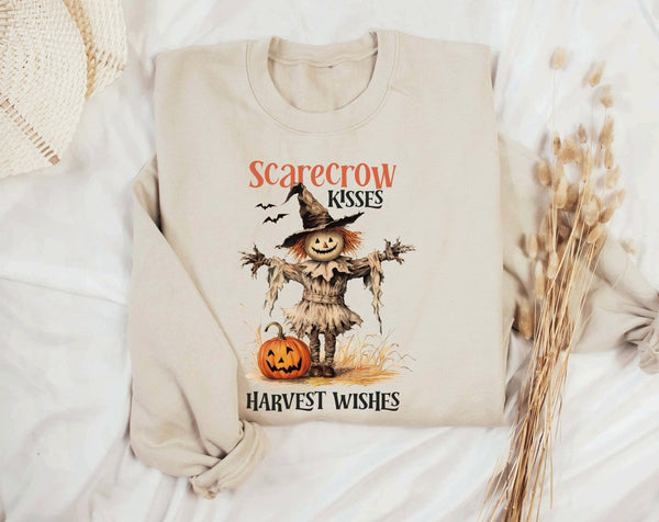 Harvest Wishes Sweatshirt, Vintage Halloween Sweatshirt - little crafty souls