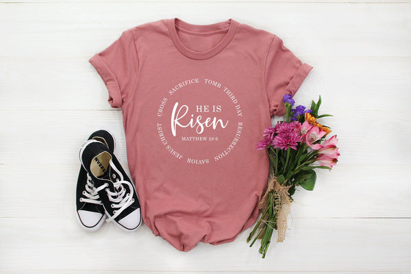 He Is Risen Shirt Easter Tshirt - little crafty souls