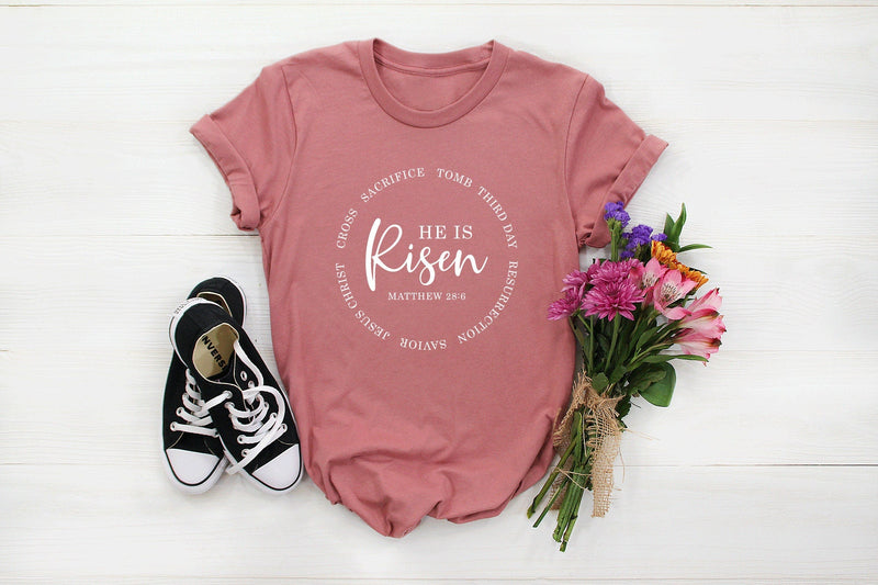 He Is Risen Shirt Easter Tshirt - little crafty souls