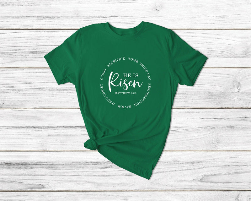 He Is Risen Shirt Easter Tshirt - little crafty souls