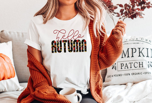 Hello Autumn Tshirt - little crafty souls