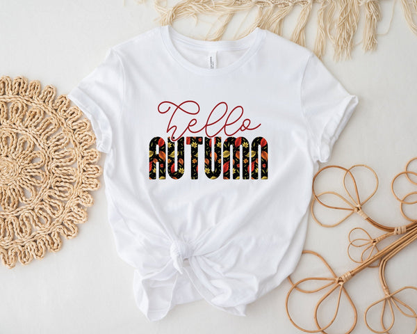 Hello Autumn Tshirt - little crafty souls