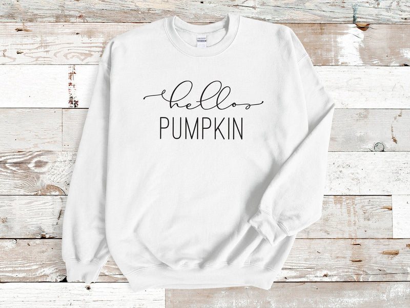 Hello Pumpkin Sweater, fall sweater, Ladies Fall shirt, autumn jumper, fall shirts, Halloween sweater, Halloween tshirt, sweater weather - little crafty souls