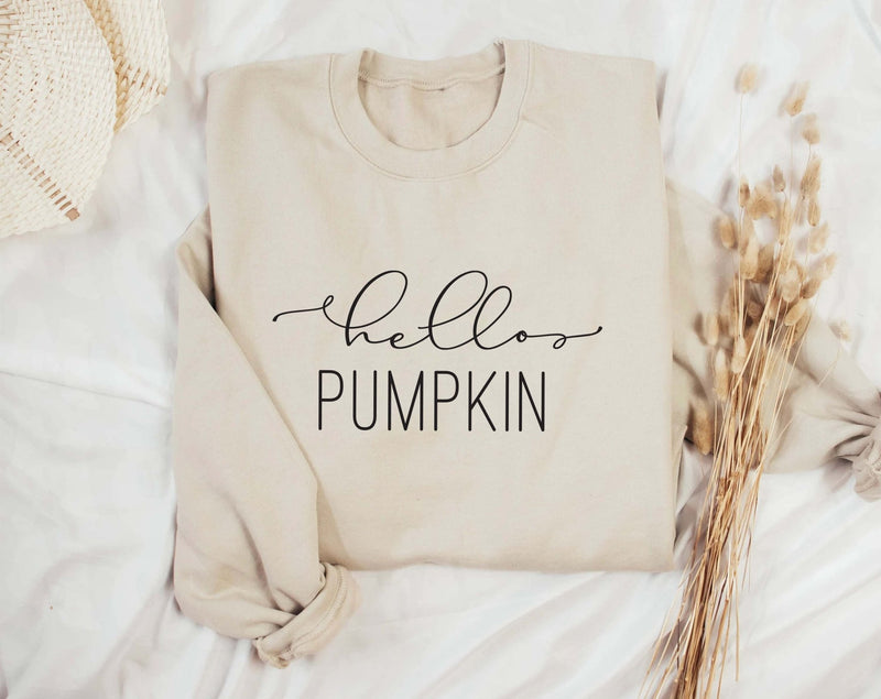 Hello Pumpkin Sweater, fall sweater, Ladies Fall shirt, autumn jumper, fall shirts, Halloween sweater, Halloween tshirt, sweater weather - little crafty souls